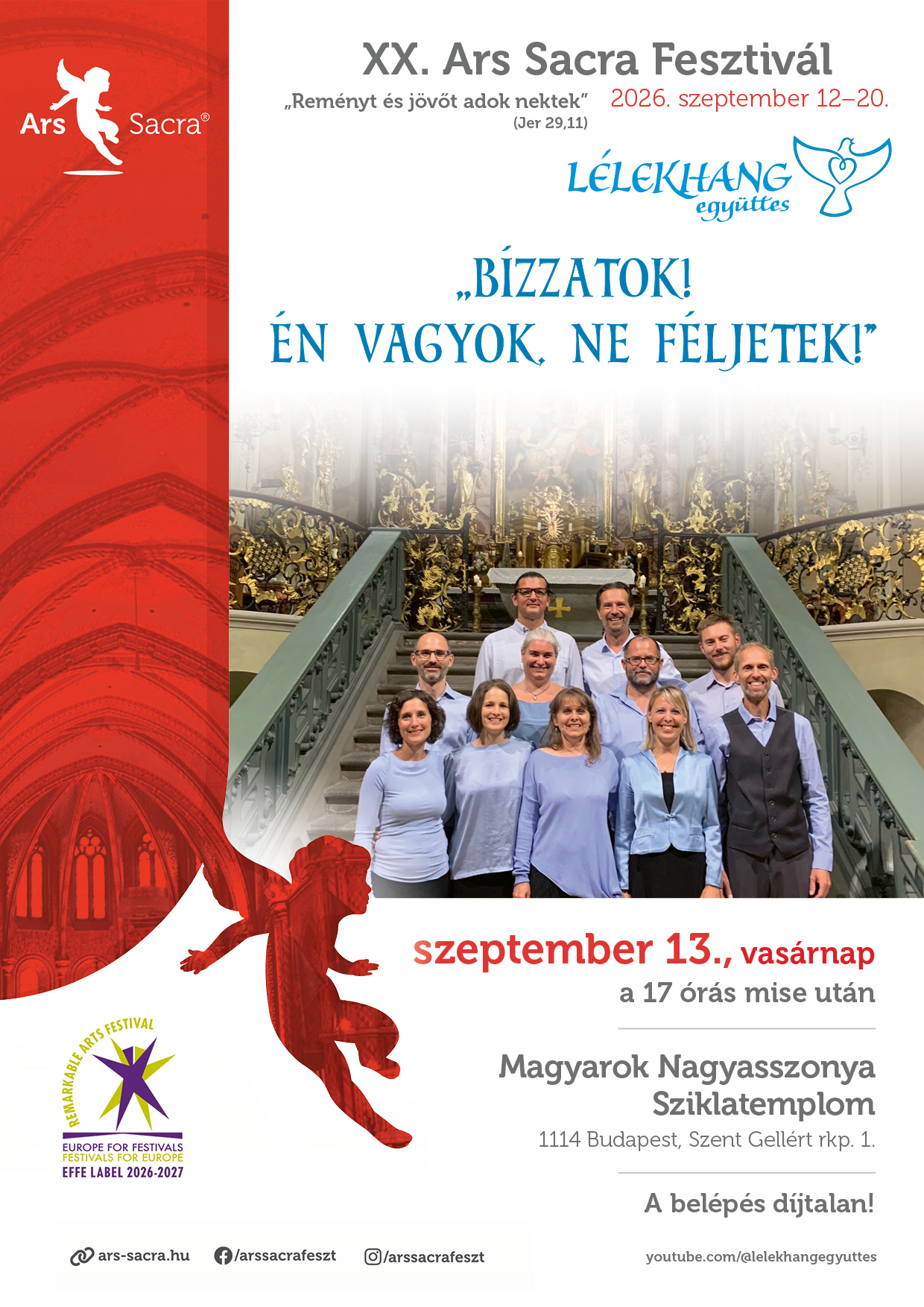 Lélekhang együttes 2 Lélekhang együttes Ars Sacra koncert, Sziklatemplom (2025.09.13. 17 órai mise után)